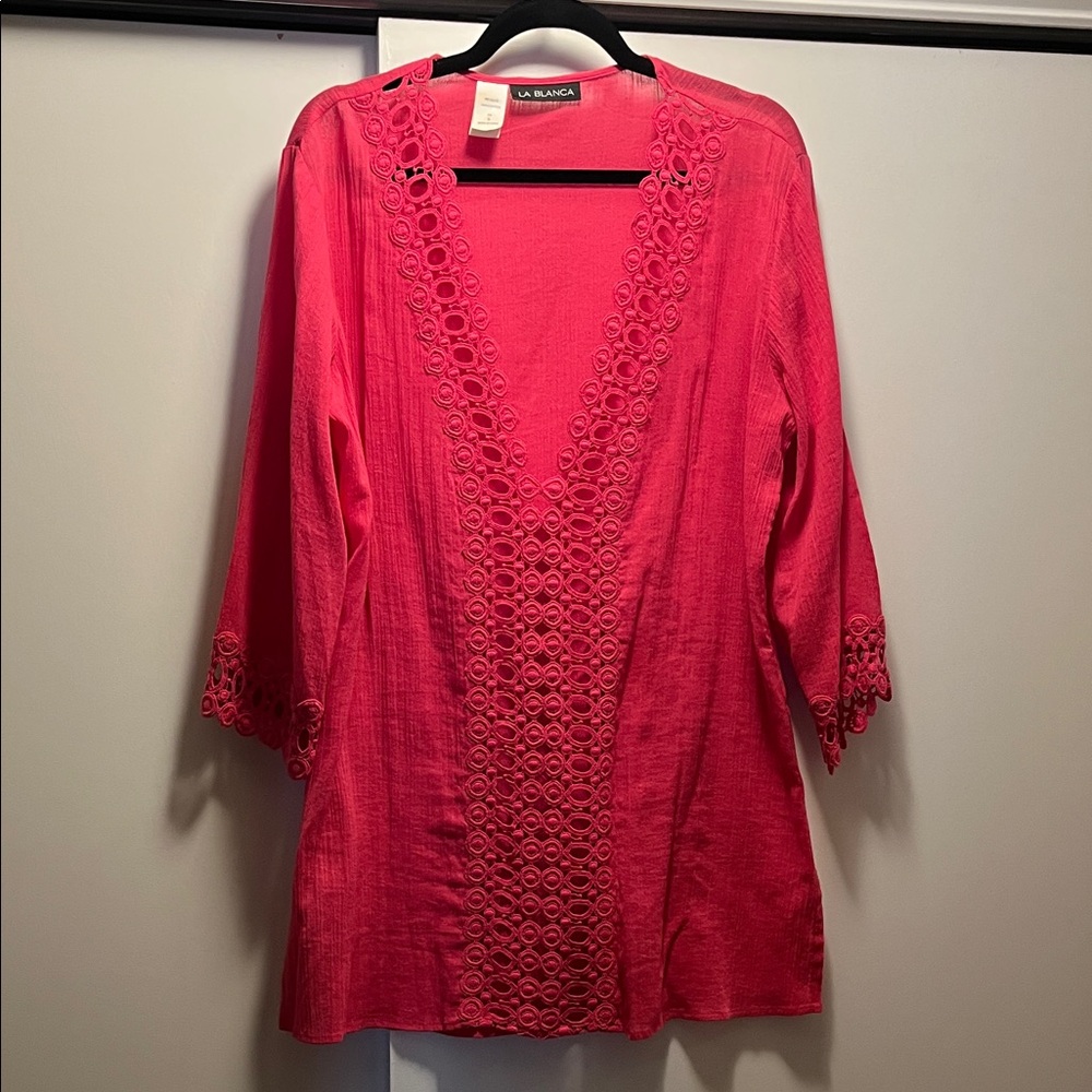 La Blanca Coral Lace Trim Tunic